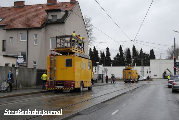 Oberleitungsgebrechen Pantucekgasse/Simmeringer Hauptstraße