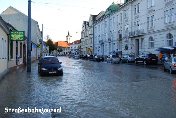 Überflutung Lainzer Straße