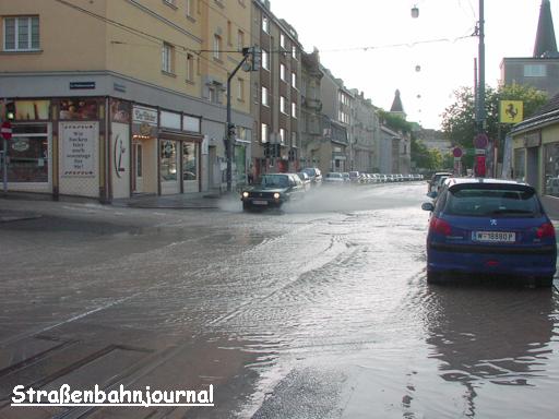 Wasserrohrbruch Waidhausenstraße