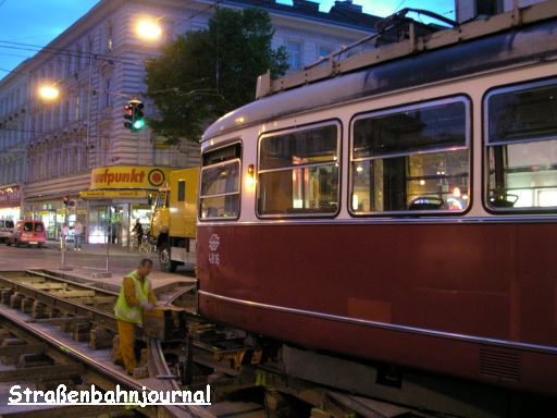 Entgleisung Wallensteinstraße/Klosterneuburger Straße