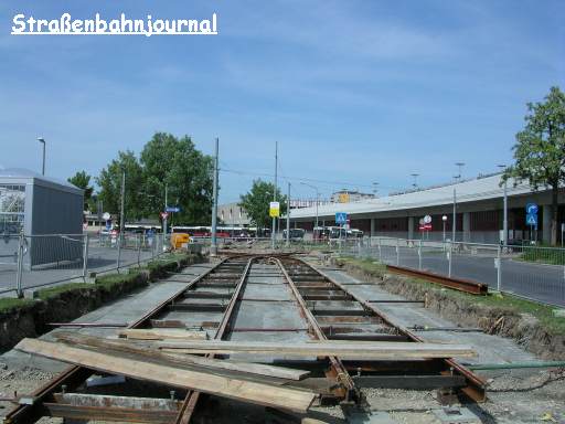 Gleisbauarbeiten in Kagran