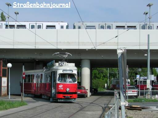 Gleisbauarbeiten in Kagran