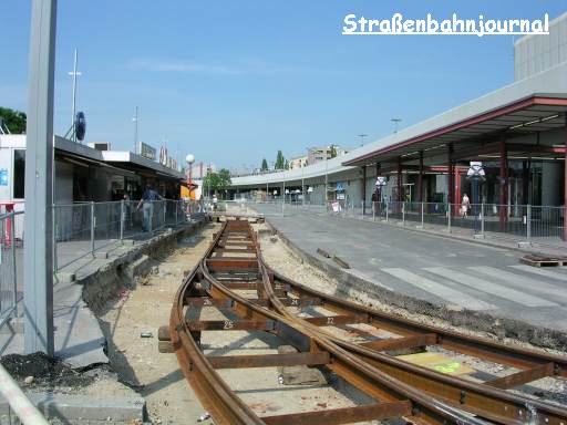 Gleisbauarbeiten in Kagran