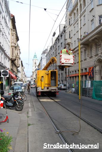 Oberleitungsgebrechen Westbahnstraße